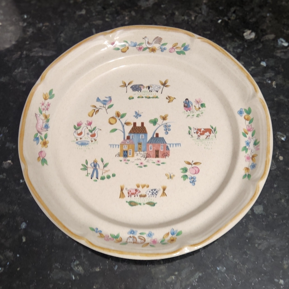 International China Company Heartland Dinner Plate EUC   Farmhouse/ Cottagecore